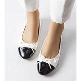 Gemre White ballet flats with patent toe Despins | Shoptok.si