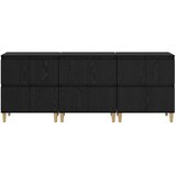  Stranske omare 3 pcs Črna Orehovina 60 x 35 x 70 cm, (5000107877) | Shoptok.si