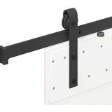  Gornja vodilica za klizna vrata 213 5 cm čelični crni | shoptok.hr