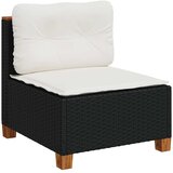  4-dijelni set vrtnih sofa od poliratana s jastucima crni | shoptok.hr