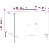  Stolić za kavu s metalnim nogama siva boja hrasta 50x50x40 cm | shoptok.hr