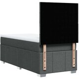 vidaXL Box spring postelja z vzmetnico temno siva 100x200 cm blago | Shoptok.si