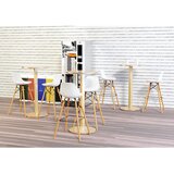 Paperflow Barski stolček STEELWOOD, s sedežno blazino, DE 2 kosa, bele barve | Shoptok.si