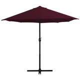  Vanjski suncobran s aluminijskim stupom 460 x 270 cm bordo | Eponuda.com