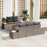  Sjedeća garnitura za vrt 6 kom. Siva poliratan 239 x 62 x 69 cm | shoptok.hr