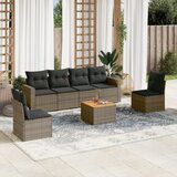 vidaXL 7-dijelni set vrtnih sofa sivi od poliratana | shoptok.hr