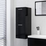 Maison Chic Kopalniška omarica - Kopalniški kabinet črna 30x30x80 cm iverna plošča, (21794954) | Shoptok.si