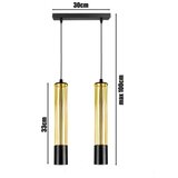  visilica na lanku PRESCOT 2xGU10/40W/230V zlatni | Eponuda.com
