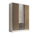 ADRK Garderobni ormar Neri 150.5 cm - BIJELA-CRNA | shoptok.hr