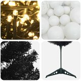  Umjetno usko božićno drvce s kuglicom 150 cm 150 LED lampica | shoptok.hr
