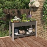 vidaXL Visoka greda s polico siva 120x50x75 cm WPC Cene