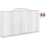  Obokane gabion košare 8 kosa 300x30x160/180 cm pocinkano železo, (21000427) | Shoptok.si