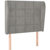 Maison Chic Vzglavna omarica - Nočna omarica - Posteljna omarica z ušesi svetlo sivo 103x23x118/128 cm žamet, (21710017) | Shoptok.si
