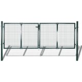  Ograjna vrata jeklo 306x150 cm zelena | Shoptok.si