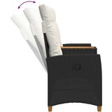  Rekreativna klupa s stolom Crna i krem-bijela 126 x 65 x 112 cm | shoptok.hr