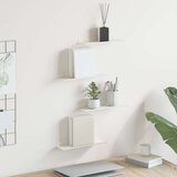  Polica na zidu s policom Zidne 4 pcs Bijelo 30 x 9 x 2 5 cm - Bijelo 30 x 9 cm 4 | shoptok.hr