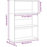  Regal za knjige boja starog drva 80x30x114 cm konstruirano drvo | shoptok.hr