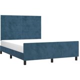  Za krevet s uzglavljem tamnoplavi 140x200 cm baršunasti | shoptok.hr