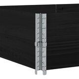  Okviri za palete 2 kom crni 150x100 cm od masivne borovine | shoptok.hr