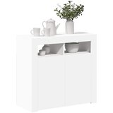  Komoda s LED svjetlima bijela 80 x 35 x 75 cm | Eponuda.com