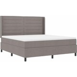  LED Box Spring Krevet Sivo-smeđa 180 x 200 cm tkanina | shoptok.hr