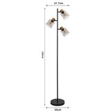  Brilagi - Stojeća lampa HYGGE 3xE14/15W/230V drvo/dimljena | Eponuda.com