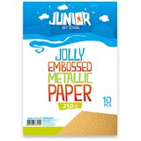 Junior jolly Embossed Metallic Paper, papir metalik reljefni, A4, 250g, 10K, odaberite Zlatna Cene
