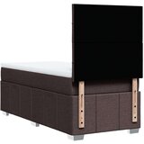 vidaXL Box spring postelja z vzmetnico temno rjava 100x200 cm blago, (21306138) | Shoptok.si