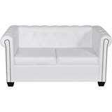 vidaXL Chesterfield Dvosjed od Umjetne Kože Bijeli | shoptok.hr