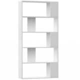 Furnova Knjižna omara/paravan bela 80x24x159 cm iverna plošča, (21932400) | Shoptok.si