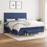  Krevet s oprugama i madracem plavi 180x200 cm od tkanine | shoptok.hr