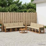  Set vanjskih sofa 9 kom. Prirodna i bež | shoptok.hr