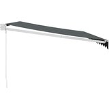 Tenda na uvlačenje antracit 4 x 3 m od tkanine i aluminija | shoptok.hr
