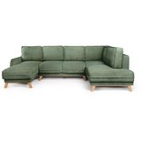 Bonami Selection Svijetlo zelena sklopiva kutna garnitura od samta (s desnim kutom/u obliku slova "U") Tori – | shoptok.hr