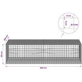  Gabion s žicom debljine 5 mm i mrežom 5x5 cm 200x100x50 cm - 100 cm 50 cm 200 cm | shoptok.hr