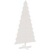vidaXL Lesena novoletna jelka za okras bela 180 cm trdna borovina | Shoptok.si