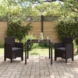  Vrtni stol Set 2 Rjava, Antracitna Plastika, Blazine Standard, (22015584) | Shoptok.si