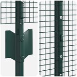 vidaXL varjena žična ograja z 22 U stebrički Zelena 1.4 x 50 m Jeklo | Shoptok.si