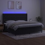  box spring s madracem LED crni 200x200 cm baršun | shoptok.hr