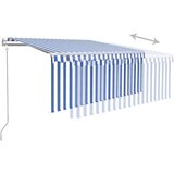  Automatska tenda na uvlačenje s roletom 3,5x2,5 m plavo-bijela | shoptok.hr