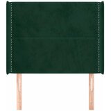  Uzglavlje s ušima tamnozeleno 93x16x118/128 cm baršunasto | shoptok.hr