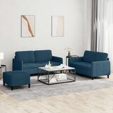  3-dijelni set sofa s jastucima plavi baršunasti | shoptok.hr