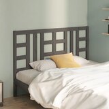 Maison Chic posteljno vzglavje - vzglavna omarica - nočna omarica sivo 126x4x100 cm trdna borovina, (21705874) | Shoptok.si