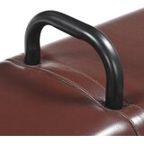  Klupa Tamno smeđa 110 x 30 x 45 cm Prava koža | shoptok.hr