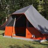 Tipi šator s krovom Siva i narančasta 364 x 281 x 257 cm taft | shoptok.hr