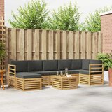  Set vanjskih sofa 8 kom. Bijela i antracit Poliester | Shoptok.si