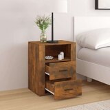  Nočna omarica dimljeni hrast 50x36x60 cm inženirski les, (20731144) | Shoptok.si