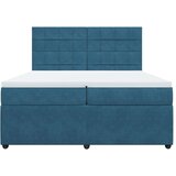 vidaXL Krevet s oprugama i madracem tamnoplavi 200x200 cm baršunasti | shoptok.hr