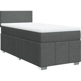  Krevet s oprugama i madracem tamnosivi 90 x 190 cm od tkanine | shoptok.hr