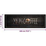  Kuhinjska preproga pralna napis coffee 60x180 cm žamet | Shoptok.si
